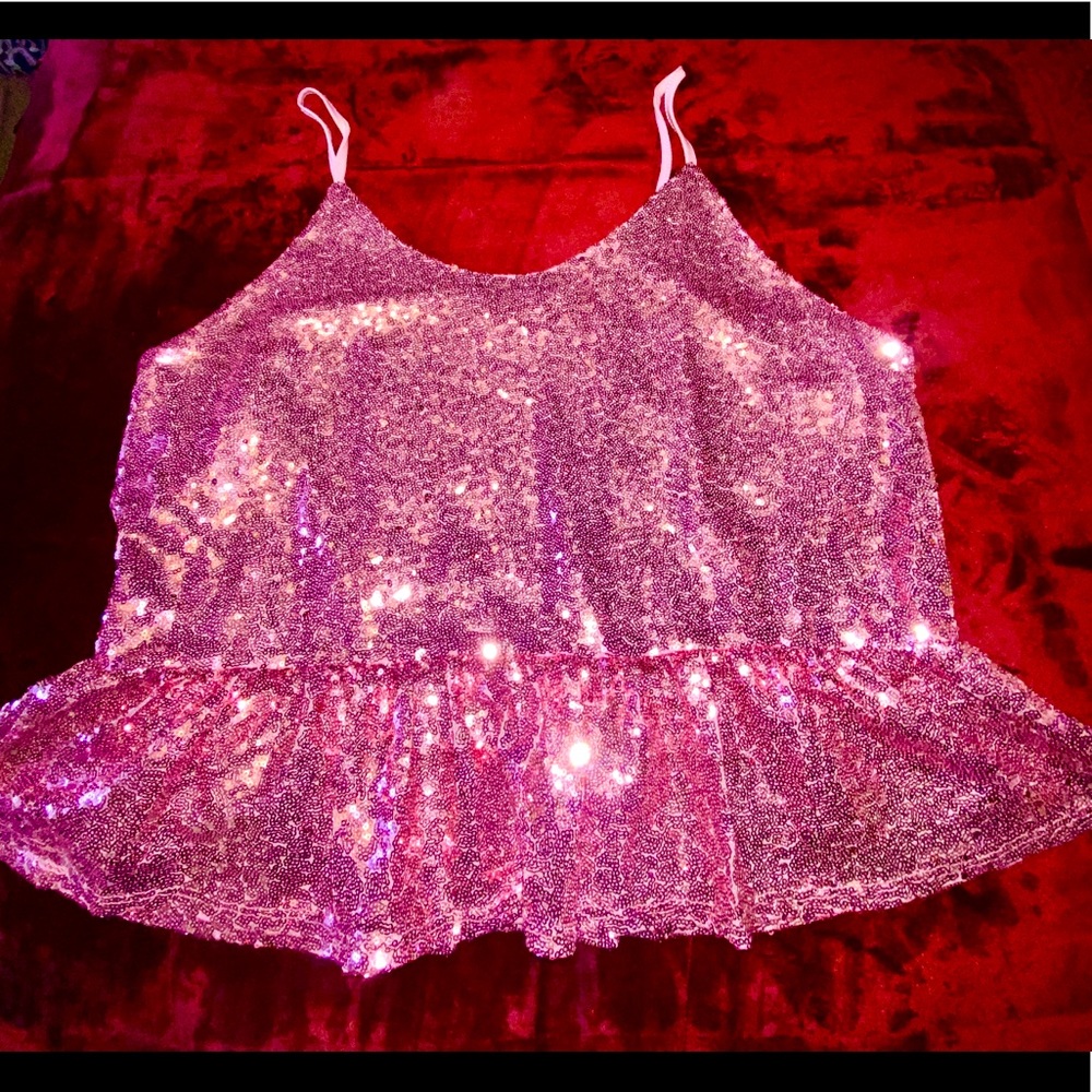 Pink sparkly top